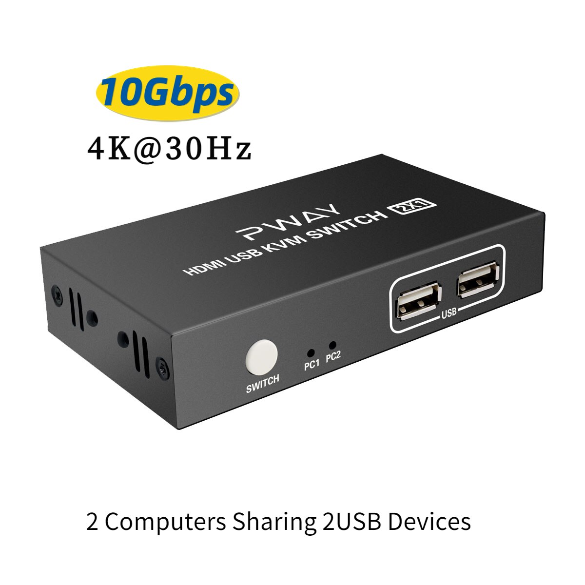 KVM ġ USB1.1 PC Ʈ 2 ǻ  2 USB ġ ֺ ġ ó  Ű, 3840*2160 @ 30Hz 10.2Gps